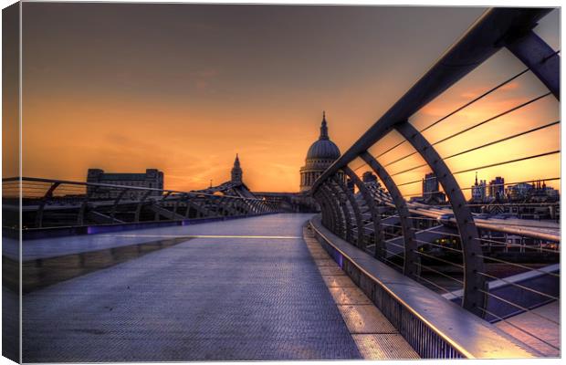 St Pauls at Sunset Canvas Print by Dean Messenger