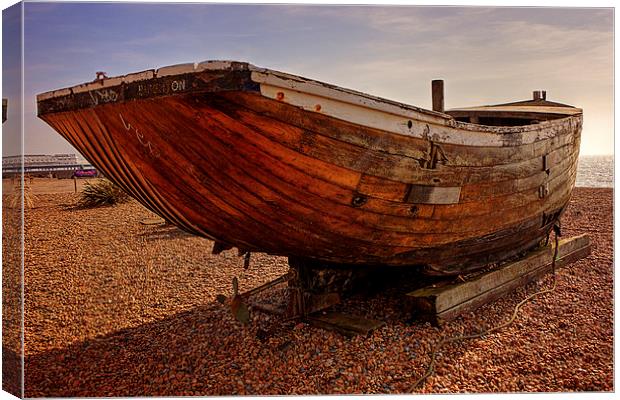 Old Brighton Boat Canvas Print by Dean Messenger