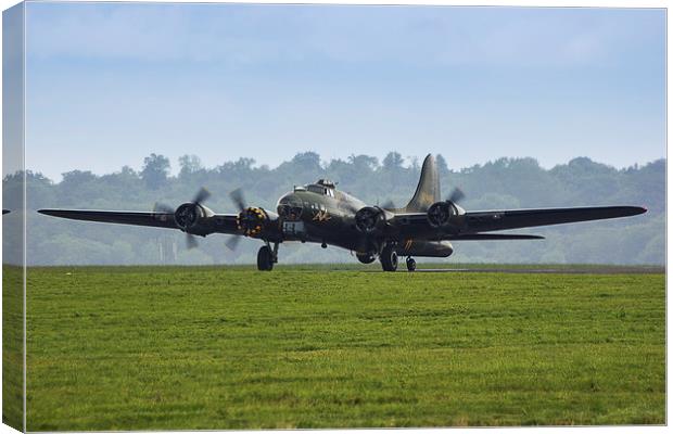 B-17 Flying Fortress : Sally B Canvas Print by Dean Messenger