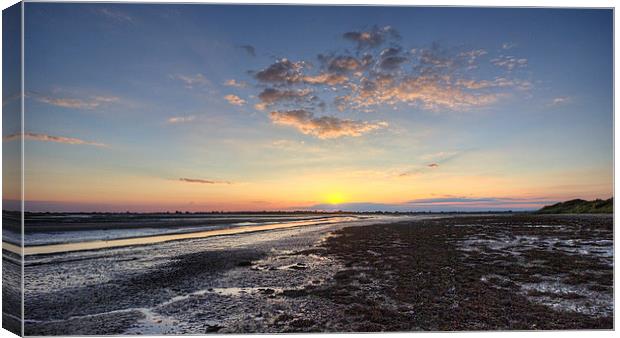  Pagham harbour Sunset Canvas Print by Dean Messenger