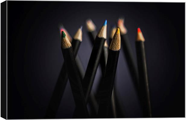  Coloured Pencils Canvas Print by Dean Messenger