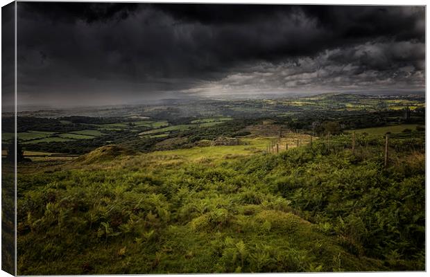 Bodmin moor  approaching storms Canvas Print by Dean Messenger