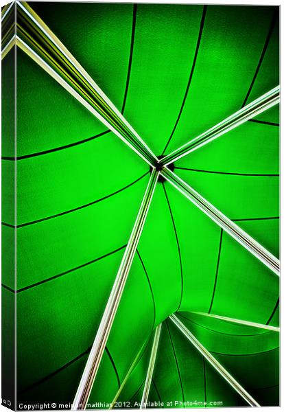 abstract of green Canvas Print by meirion matthias