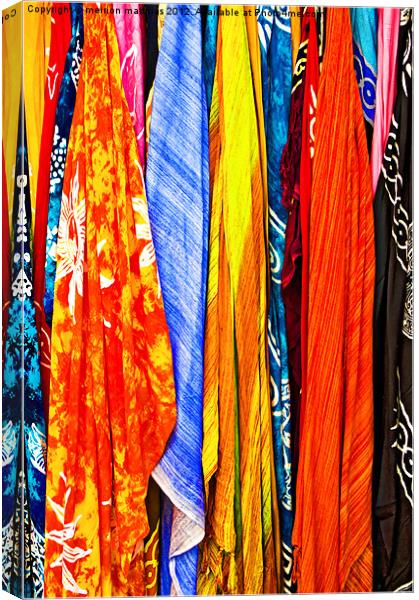 colourful scarves for sale Canvas Print by meirion matthias