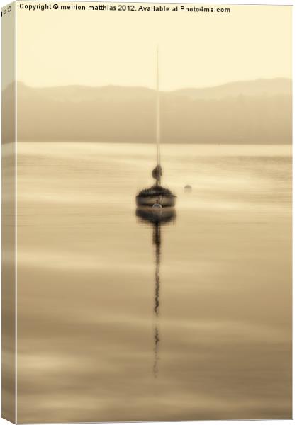dreamy misty windermere morning Canvas Print by meirion matthias