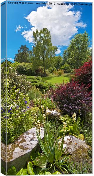 the country garden Canvas Print by meirion matthias