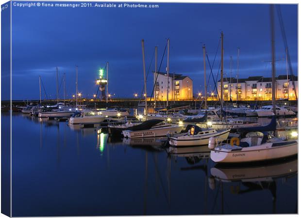 Ardrossan Marina Canvas Print by Fiona Messenger