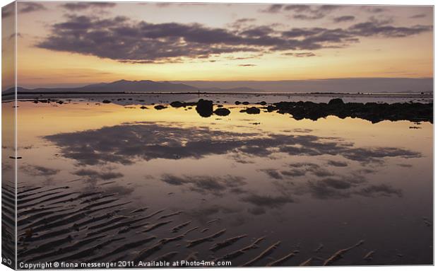 North beach Ardrossan Sunset Canvas Print by Fiona Messenger