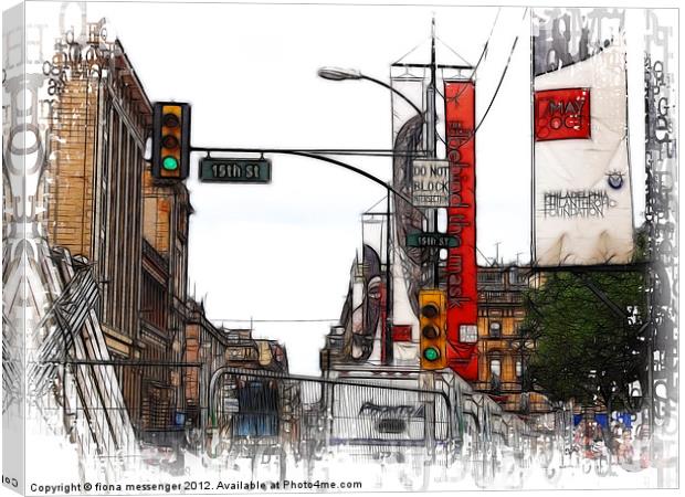 15th Street Block Canvas Print by Fiona Messenger