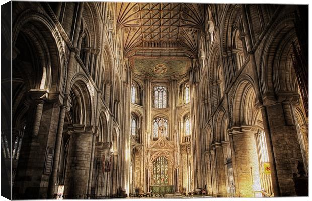 Peterborough Cathedral Canvas Print by Fiona Messenger