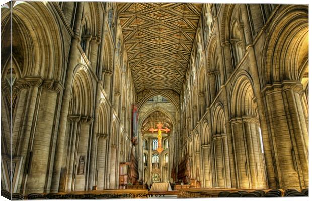 Peterborough Cathedral 3 Canvas Print by Fiona Messenger