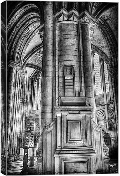 Pulpit in Black and White Canvas Print by Fiona Messenger