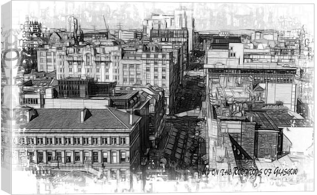 Up on the Rooftops of Glasgow Canvas Print by Fiona Messenger