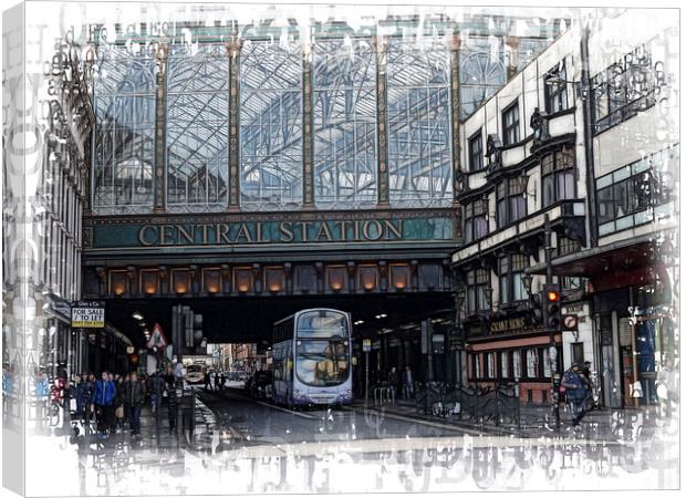 Central Station Glasgow Canvas Print by Fiona Messenger