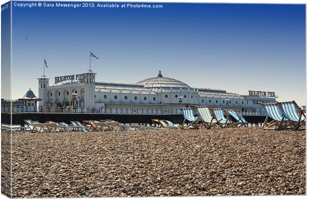 Brighton pier Canvas Print by Sara Messenger