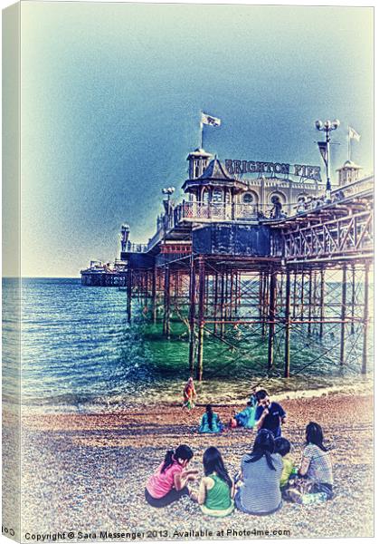 Brighton Pier Canvas Print by Sara Messenger