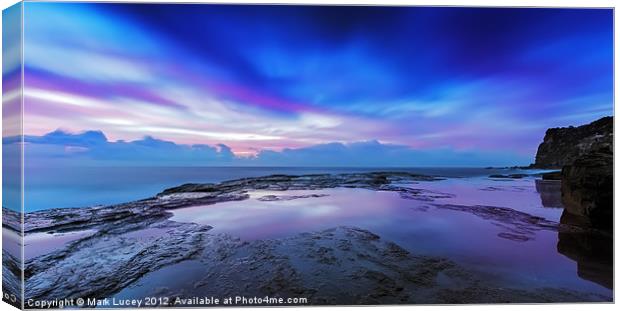 Reflections of Pink & Blue Canvas Print by Mark Lucey