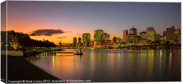 River Sunset Canvas Print by Mark Lucey