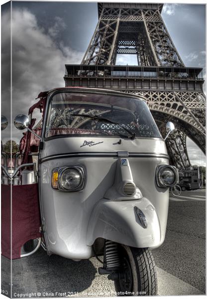 Trip to the Eiffel Tower Canvas Print by Chris Frost