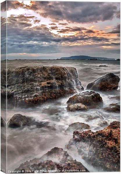 Rocks of the Nothe Canvas Print by Chris Frost