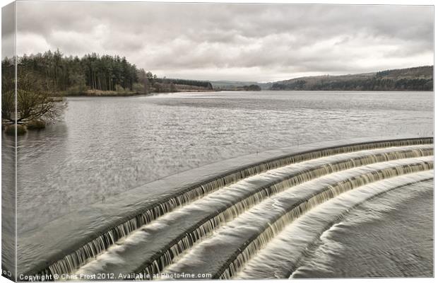Overflowing at Fewston Canvas Print by Chris Frost