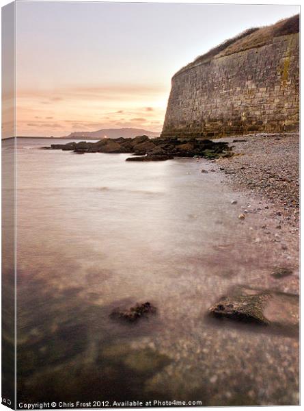 The Nothe Fort @ Sunset Canvas Print by Chris Frost