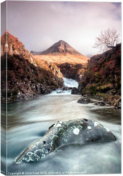 Skyes Fairy Pools Canvas Print by Chris Frost