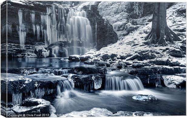 Frozen Scaleber Force Falls Canvas Print by Chris Frost