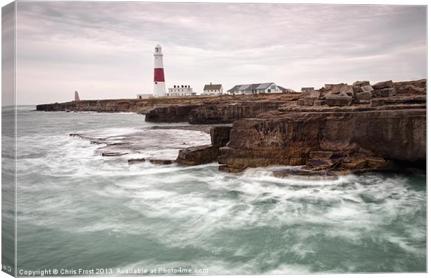 Portland Bill Waves Canvas Print by Chris Frost