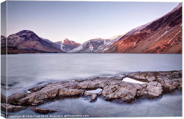 Wast Water Sun Down Canvas Print by Chris Frost