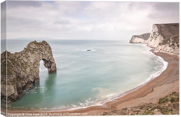 Durdle Door Sweep Canvas Print by Chris Frost
