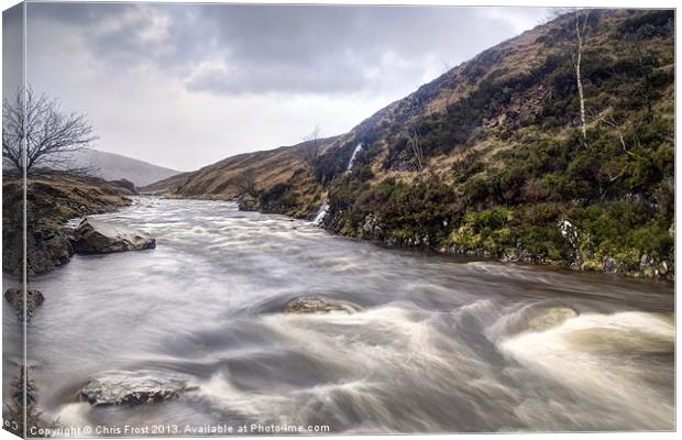 River Etive whitewater Canvas Print by Chris Frost