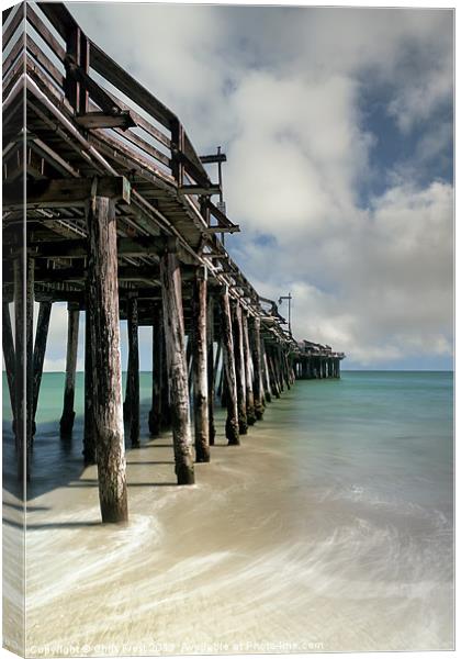 Capitola Pier Canvas Print by Chris Frost