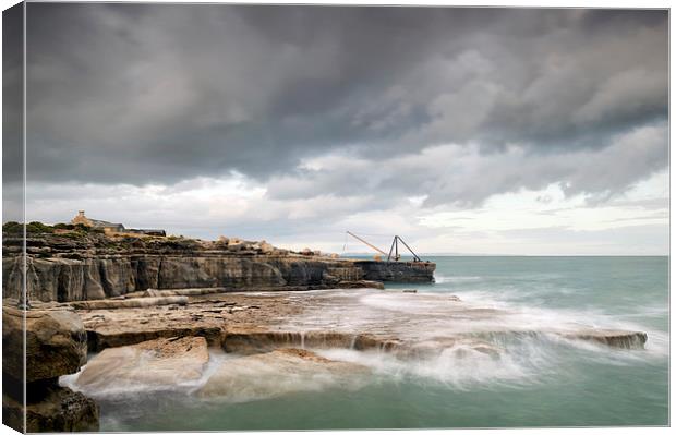 Storms at Portland Bill Canvas Print by Chris Frost