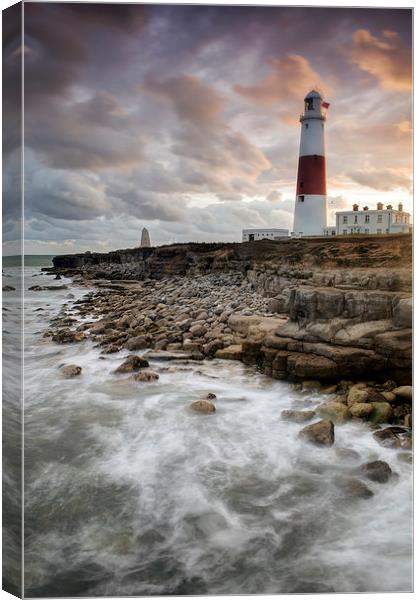 Portland Bill at Last Light Canvas Print by Chris Frost