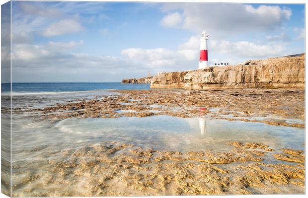 Portland Bill Reflections Canvas Print by Chris Frost