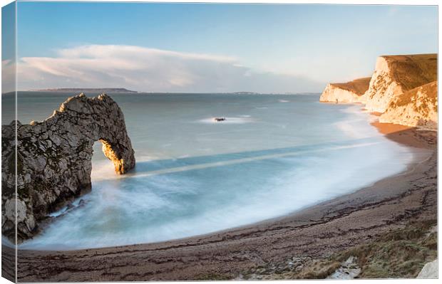 In the Shadow of Durdle Door Canvas Print by Chris Frost