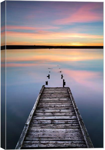 The Old Jetty on the Fleet Lagoon Canvas Print by Chris Frost
