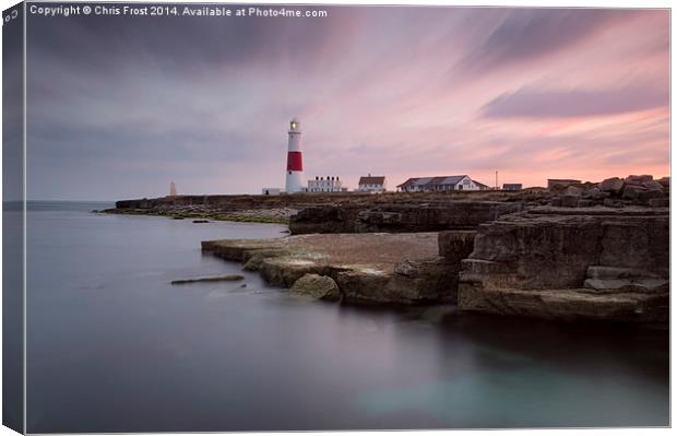 Nearly night at Portland Bill Canvas Print by Chris Frost