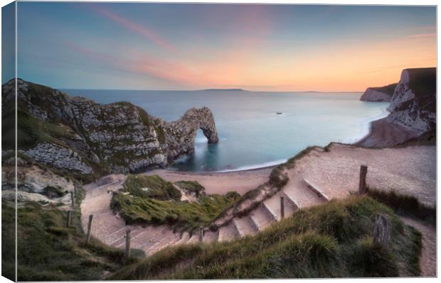 Winding Way to Durdle Door Canvas Print by Chris Frost