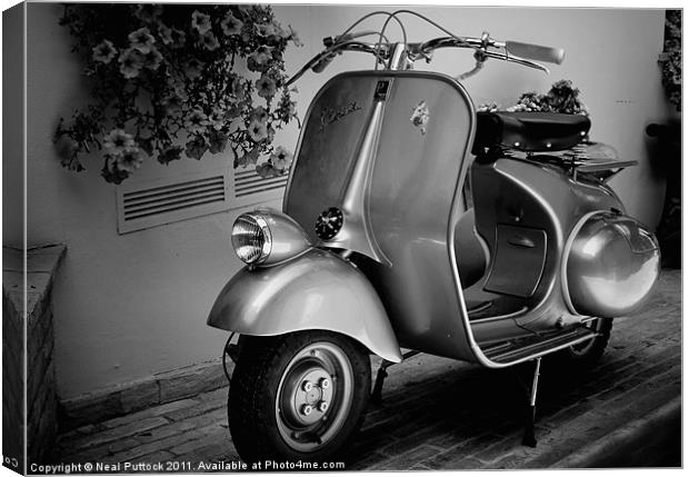 Italian Scooter #2 Canvas Print by Neal P