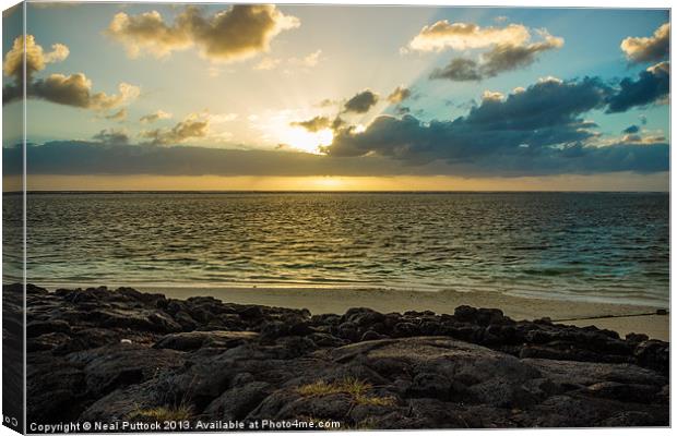 Mauritian Sunrise Canvas Print by Neal P