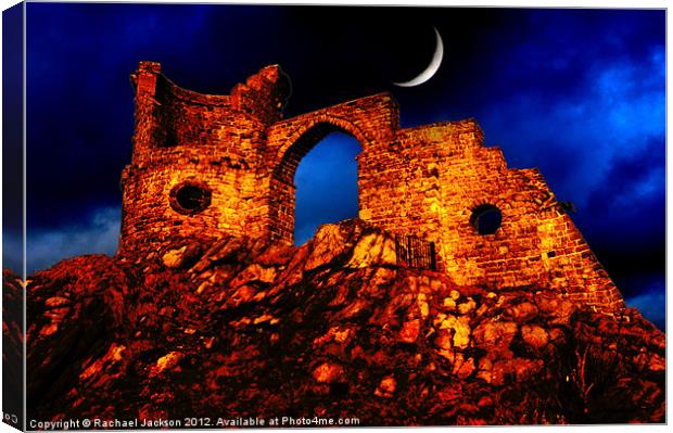 Moonlit Castle Canvas Print by Rachael Hood