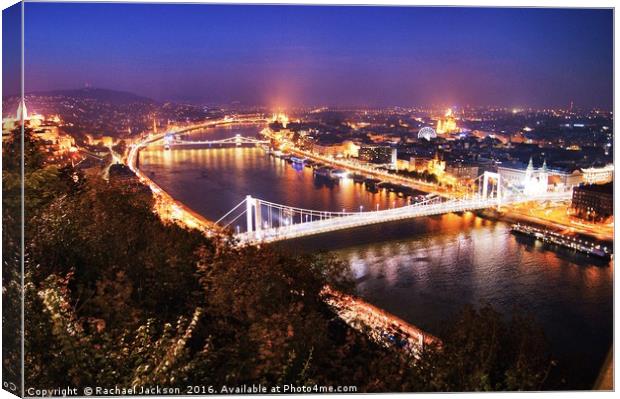 Light up the Danube Canvas Print by Rachael Hood