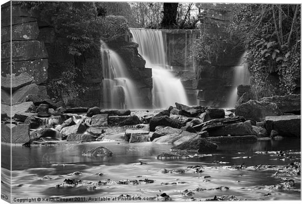Penllegaer Waterfall Canvas Print by Keith Cooper