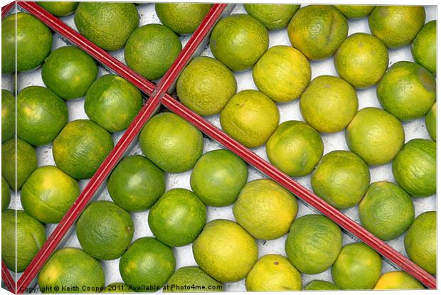 Box of Limes Canvas Print by Keith Cooper