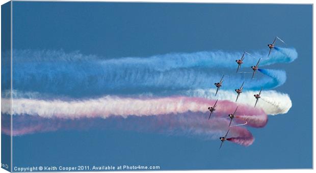 Red Arrows Canvas Print by Keith Cooper