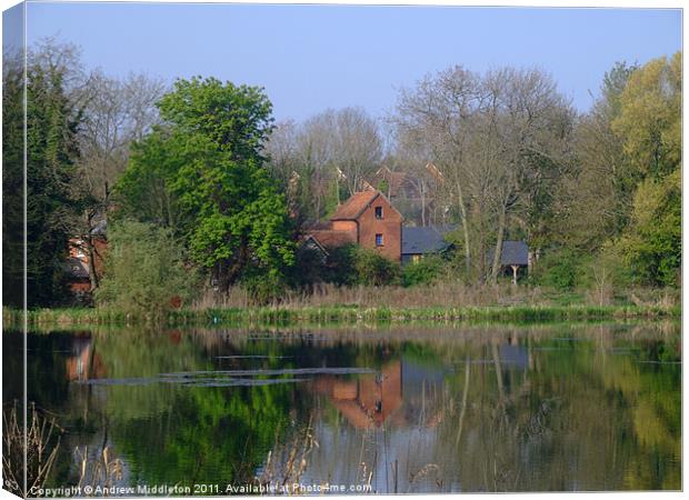 Rooksbury Mill Canvas Print by Andrew Middleton