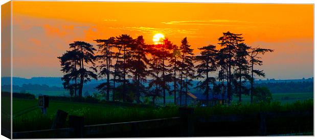 Sunrise Danebury Ring Canvas Print by Andrew Middleton