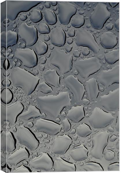 rain water on glass Canvas Print by mark coates